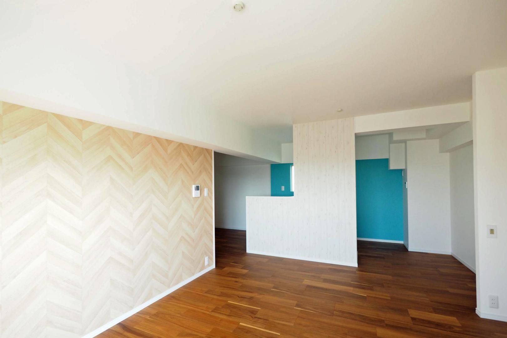 爽やかなブルーを主役に　カルフォルニアテイストのマンションリフォーム